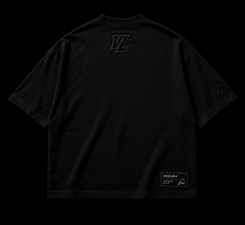 VEOLRA Front Runner Tee – Jet Black